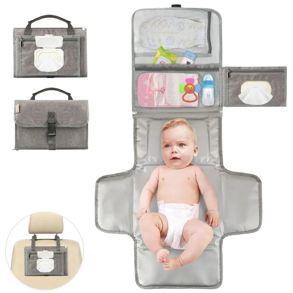 Matelas à langer Portable pour bébé, avec poches, Kit de Station à langer de voyage étanche, cadeaux pour bébé