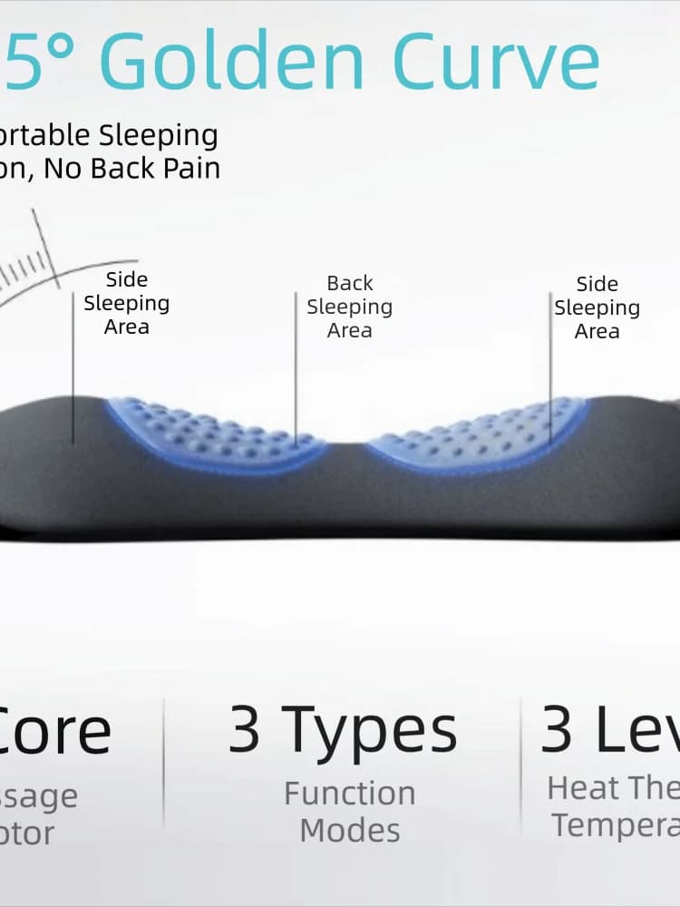 Fonction de chauffage, masseur dorsal 3 en 1, massage vibrant, coussin de soutien lombaire électrique multifonctionnel