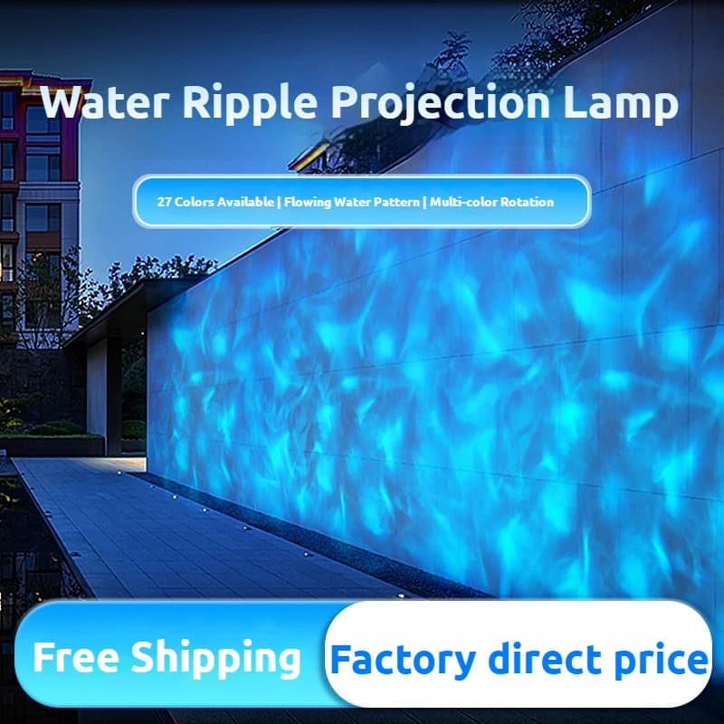 Lampe LED à ondulation d'eau d'océan, lumière d'ondulation dynamique, lampe de Projection réaliste pour décoration de maison, éclairage