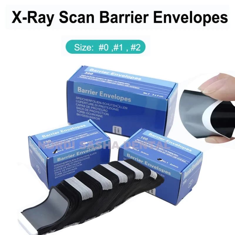 Enveloppes de barrière dentaire, sacs de protection en poudres de poulet pour film à rayons X Phxing ou plaque taille 0 /1/2/3