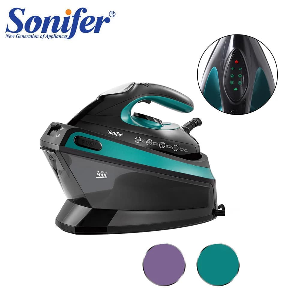 Macifer-Fer à Vapeur Split avec Écran LCD, 2400W, Chauffage Rapide, 1,5 L, Grande Eau Individuelle, Précieux, 3 Réglages de Vapeur