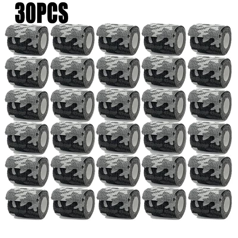 1/10/15/30 pièces 4.8m Camouflage Sport auto-adhésif élastique pansement Wrap bande Elastoplast pour genouillères de soutien doigt cheville paume