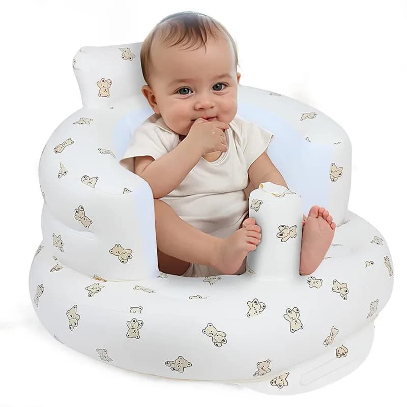 Siège gonflable pour bébé, pompe à Air intégrée, chaise de soutien du dos pour bébé de 0 à 3 ans, chaise de douche Portable assise au sol
