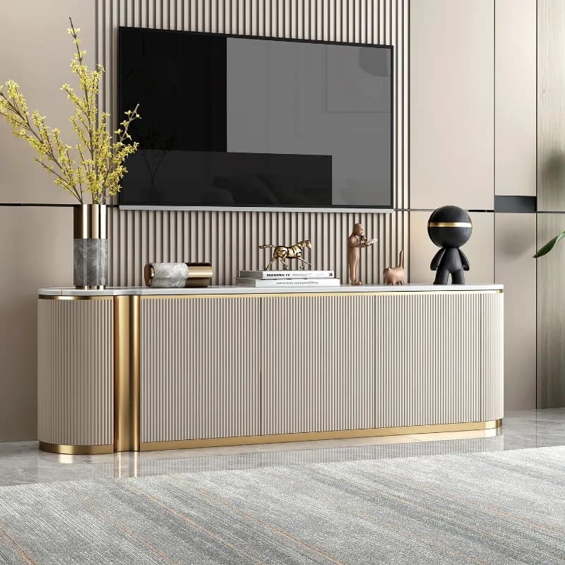 Meuble Tv Simple Beige étroit minimaliste classique 180Cm japonais salon supports Tv concepteur Mueble meubles de télévision maison