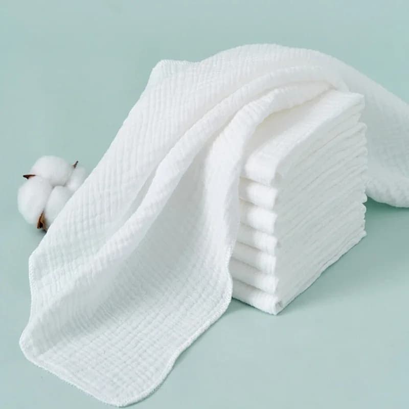 Couches en gaze de coton pour bébé, 8 pièces, pour nouveau-né, à langer, lavables, réutilisables, Double couche, serviette douce pour bébé,