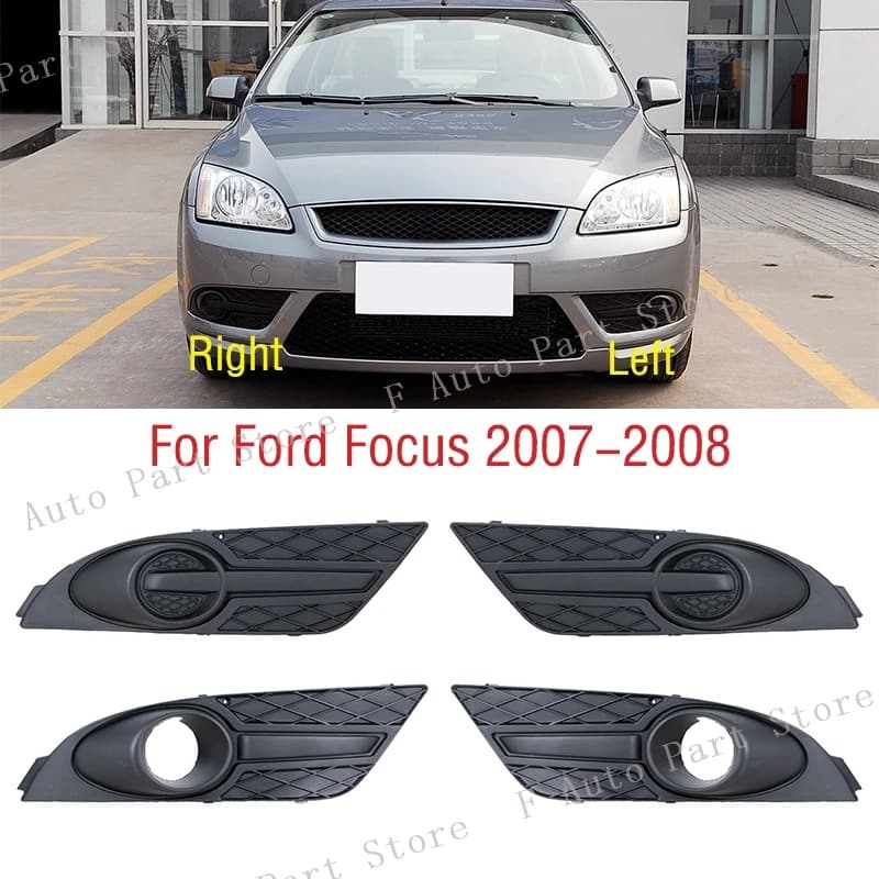 Pour Ford Focus 2007-2008 voiture pare-chocs avant antibrouillard lampe lunette cadre couverture Grille coque capuchon capot couvercle