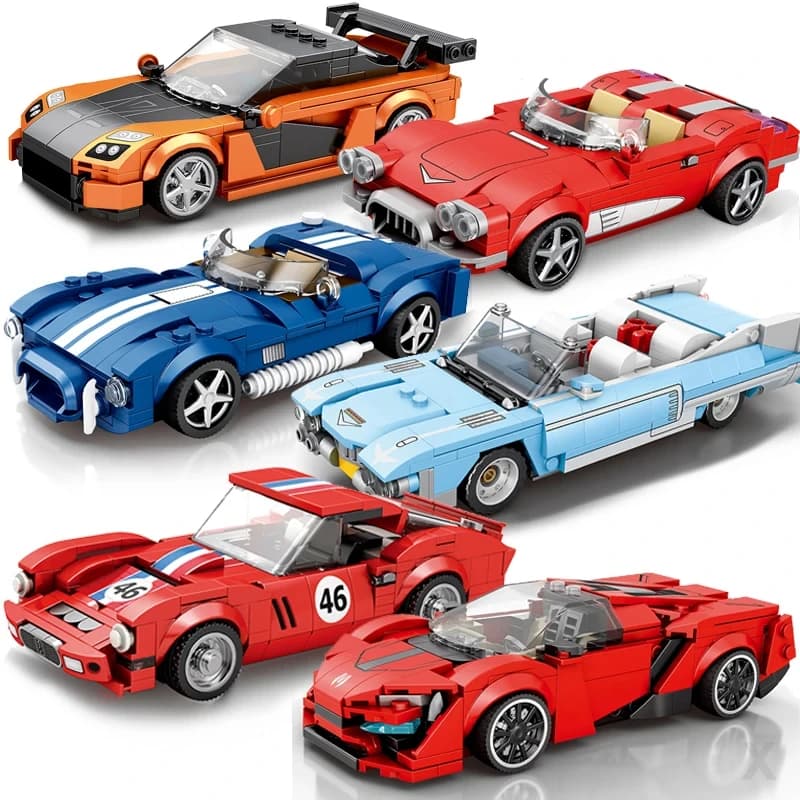 Blocs de construction de série de voitures, modèle de voiture de course de sport, briques, affichage de bureau pour adultes, jouets éducatifs pour