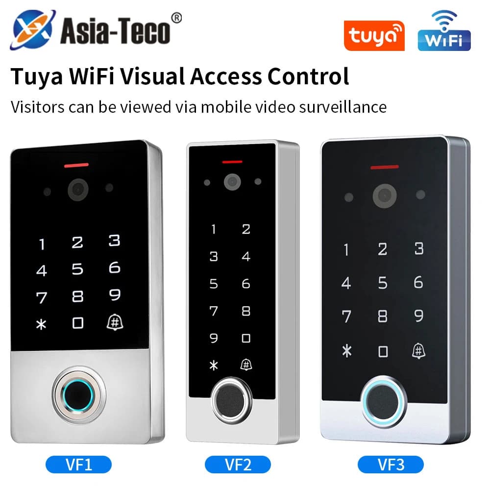 Tuya-Interphone vidéo WiFi intelligent, système de contrôle d'accès, clavier d'empreintes digitales pour villa, appartement, boîtier métallique