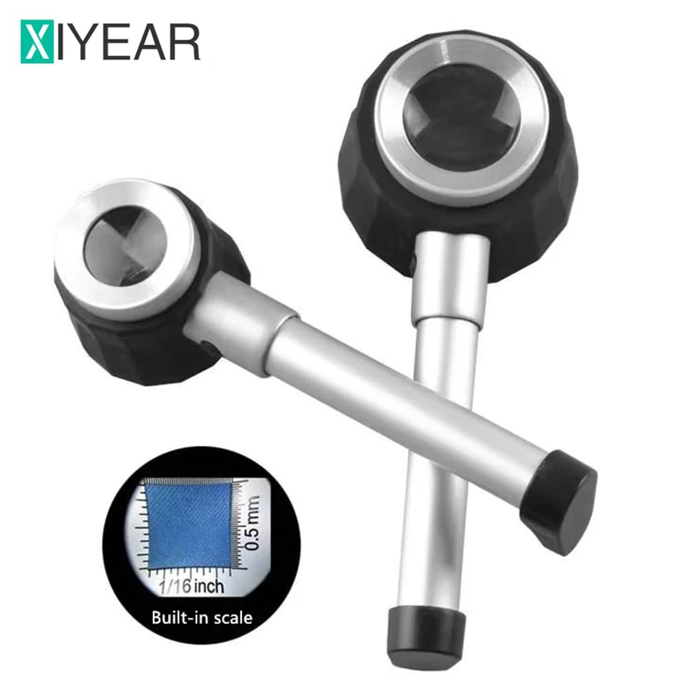 Loupe 30X avec échelle, lumière UV LED, lecture portative, Loupe en métal pour la réparation de bijoux