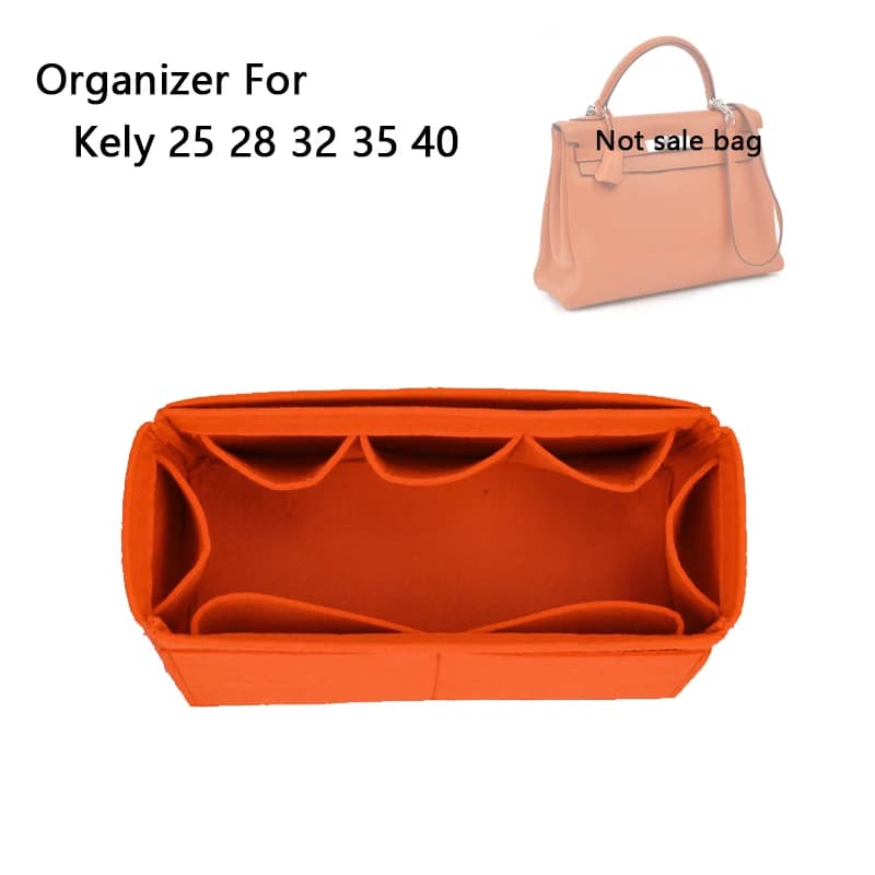 Organisateur d'insertion pour H Kellys 25 28 32 35 40 sacs, fourre-tout de maquillage, sac à main pour femmes, doublure cosmétique, sac intérieur