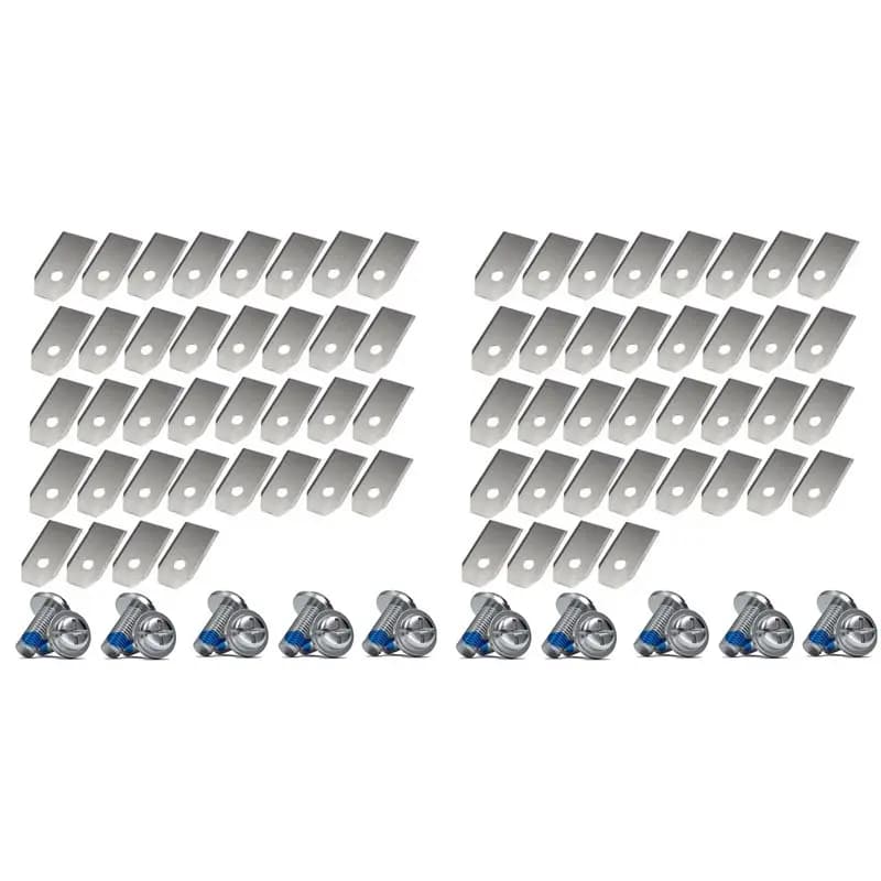Ensemble de lames de coupe pour tondeuse à gazon AB34-72PC, lame de coupe en acier inoxydable, compatible avec les lames de coupe ECOVACS,