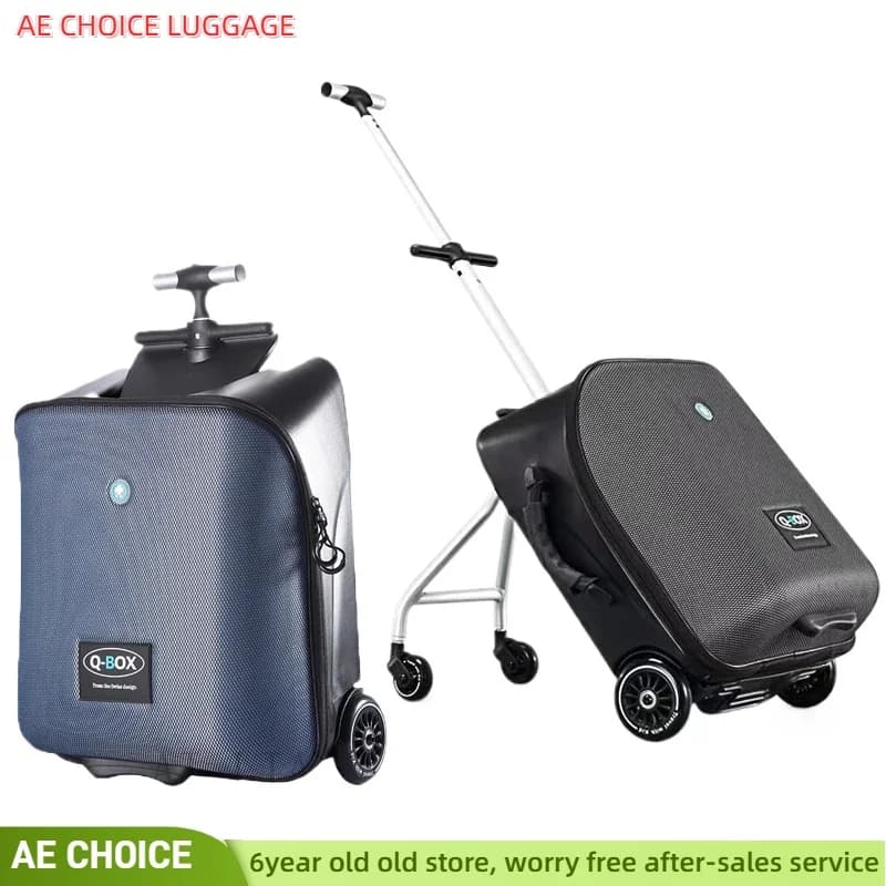 Bagages à roulettes paresseux pour enfants, cabine de voiture pour bébé, valise de voyage, chariot à roulettes, assis sur des bagages, cabine,