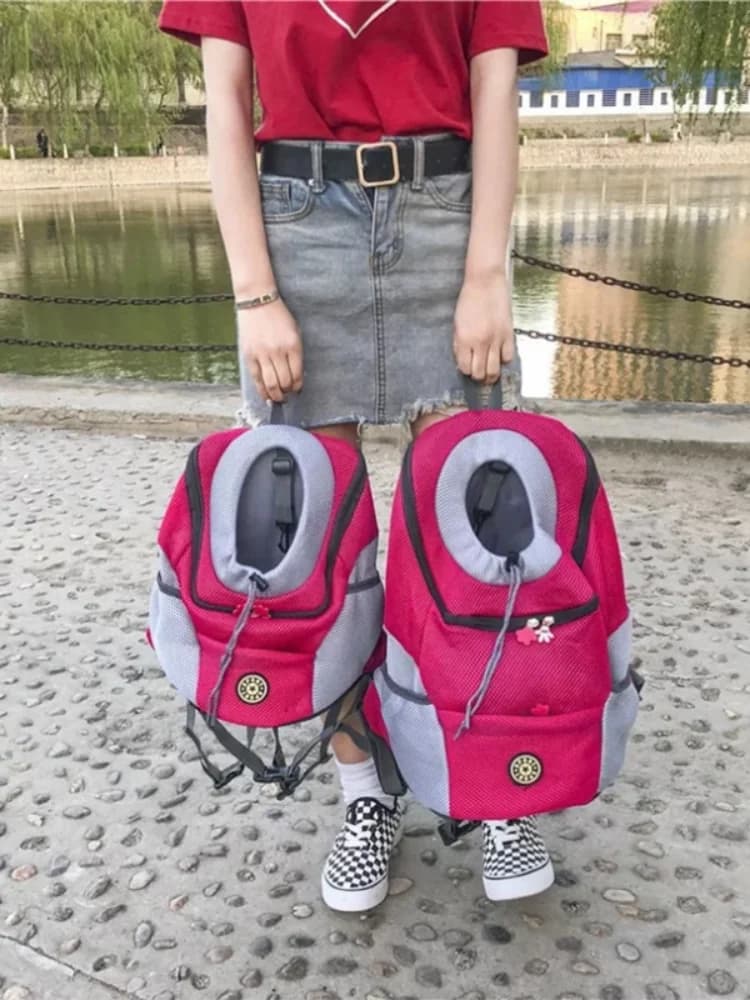 Nouveau chien animal de compagnie sac à dos transporteur sac de voyage avant Pack respirant réglable avec bandes réfléchissantes de sécurité
