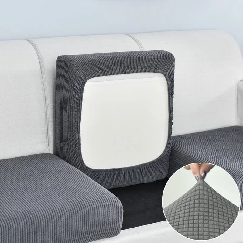 Housse de coussin de canapé en Jacquard, pour salon, animaux domestiques, enfants, protection de meubles, polaire extensible, lavable, amovible