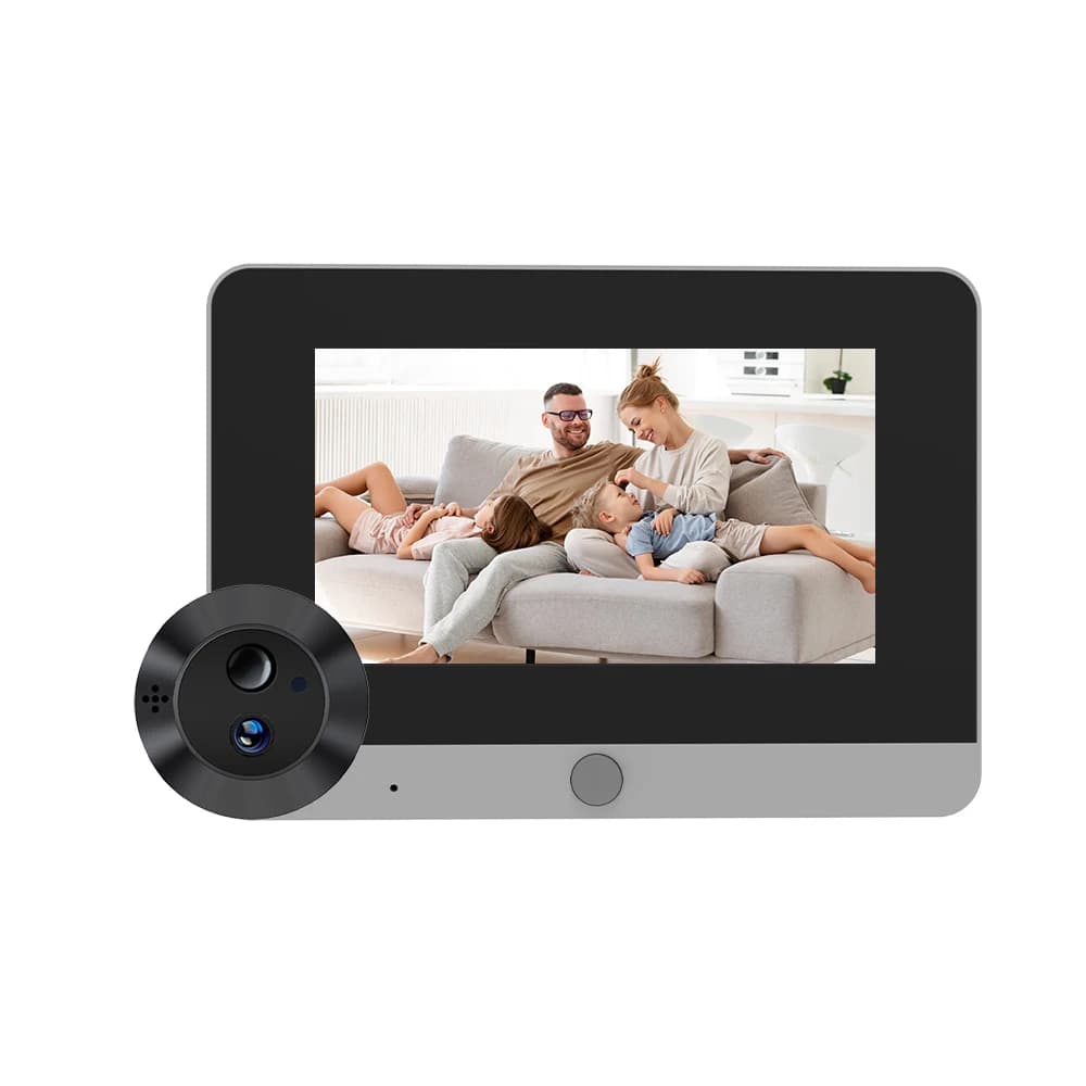 Caméra de visiophone numérique WiFi Tuya SmartLife 5 pouces 10000 mAh avec audio bidirectionnel, vision nocturne infrarouge 940 nm et détection PIR