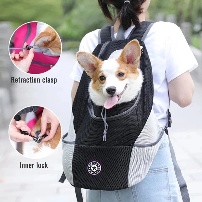 Sac de transport pour chien, sac à dos d'extérieur Portable pour chien, sac de transport à Double épaule, ensemble de voyage pour chiens