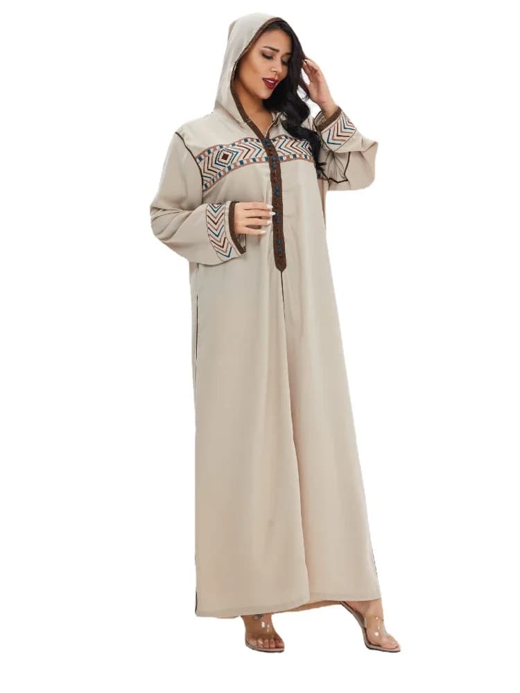 Abaya à capuche pour femmes musulmanes, robe élégante pour Ramadan, vêtements islamiques, hijab, djellaba, caftan marocain, Dubaï, vêtements