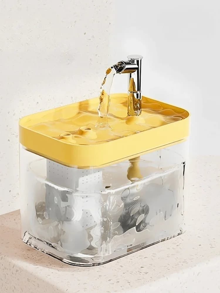 Fontaine à eau pour chat de 1,5 L, filtre à recirculation automatique, grande capacité, distributeur d'eau pour chat, USB, électrique, silencieux