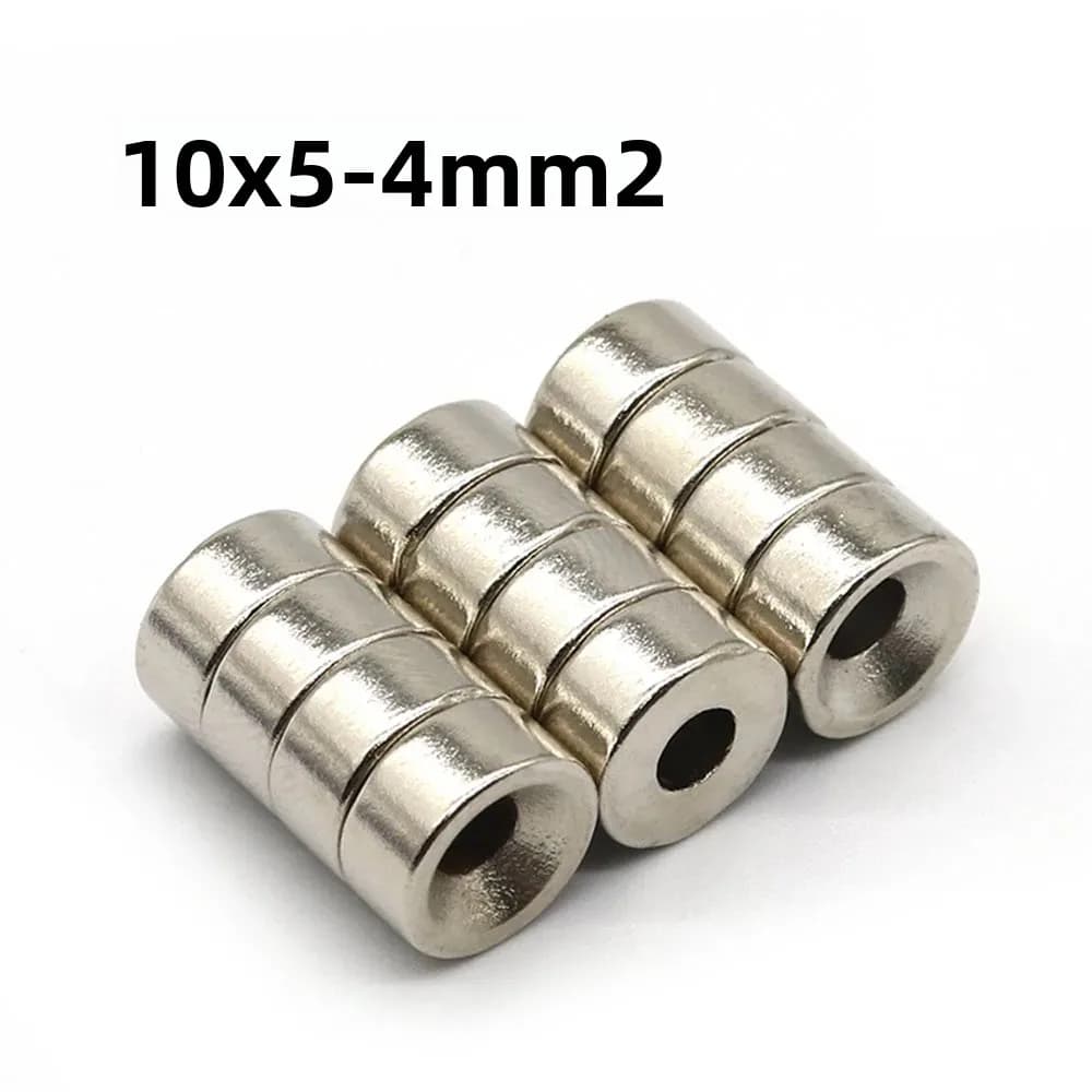 Aimant en néodyme rond super puissant 10x5-4mm, puissant avec trous, aimants N35, petit aimant permanent NdfeB, aimant de réfrigérateur