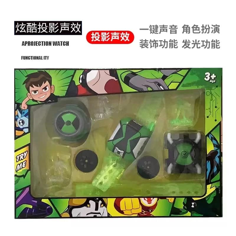 Montre de Projection BEN10 Omnitrix Ben Tennis, Dispositif de Transformation de Dessin Animé, Action Vocale, Jouet pour Enfant