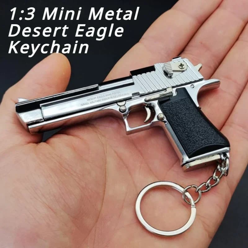 Modèle de pistolet miniature en métal à l'échelle 1:3, porte-clés en alliage, aspect réaliste, collection Pubg, décorations portables exquises,