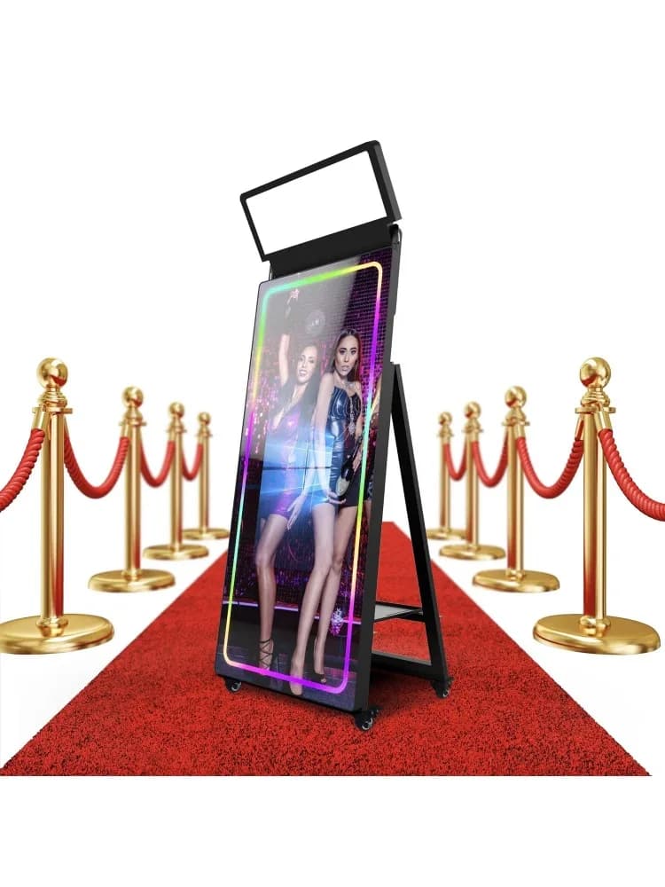 Nouveau miroir photo magique portable 65 pouces pour selfie, le plus vendu en UE en 2026