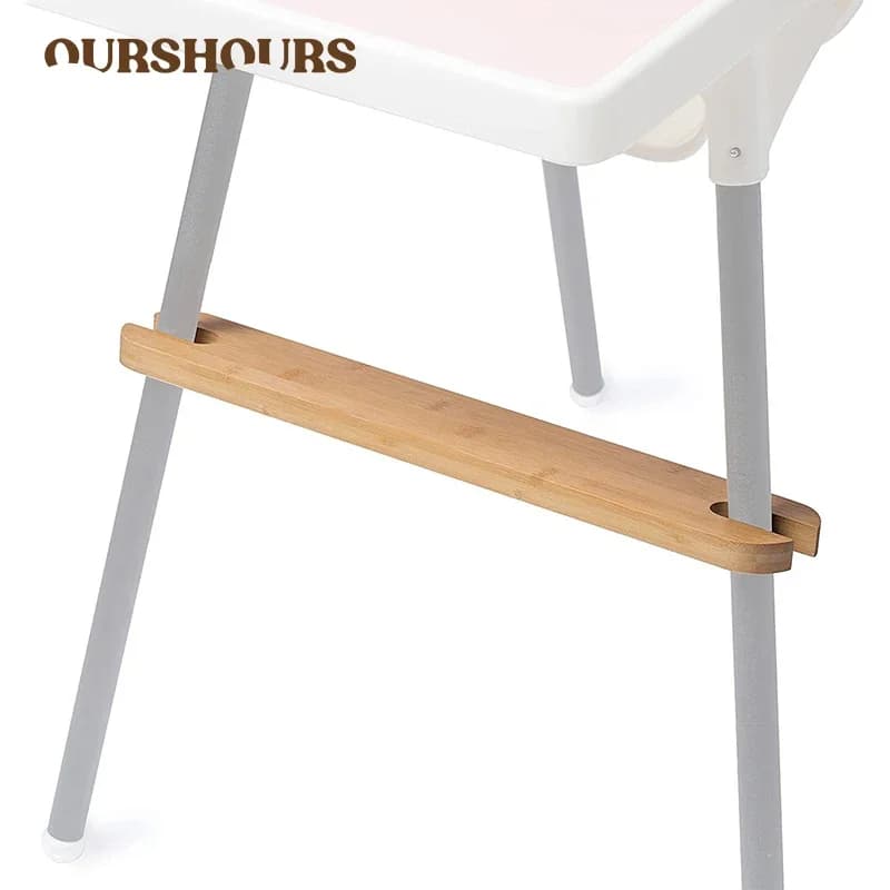 Chaise haute pour bébé, repose-pieds en bois de bambou naturel, siège pour bébé, antidérapant, Stable, accessoires pour enfants et bébés