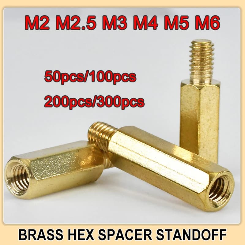 M2 M2.5 M3 M4 M5 M6 PCB Support entretoise de carte mère hexagonale en laiton ordinateur Circuit imprimé pilier support goujon colonne boulon vis