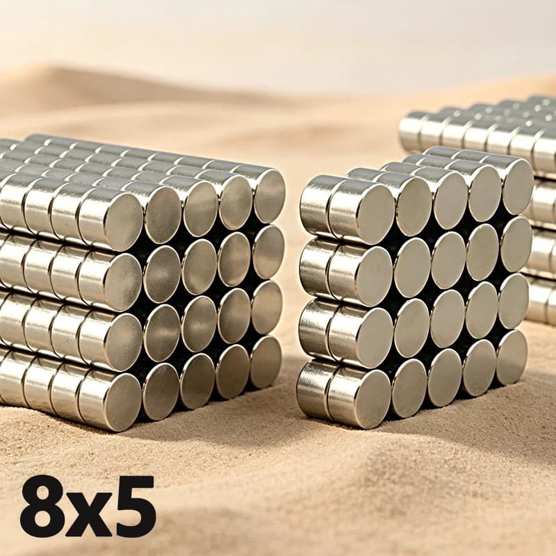 Aimants N35 NdfeB 8x5mm, 10 à 500 pièces, accessoire magnétique en néodyme permanent, aimants de réfrigérateur de forme ronde
