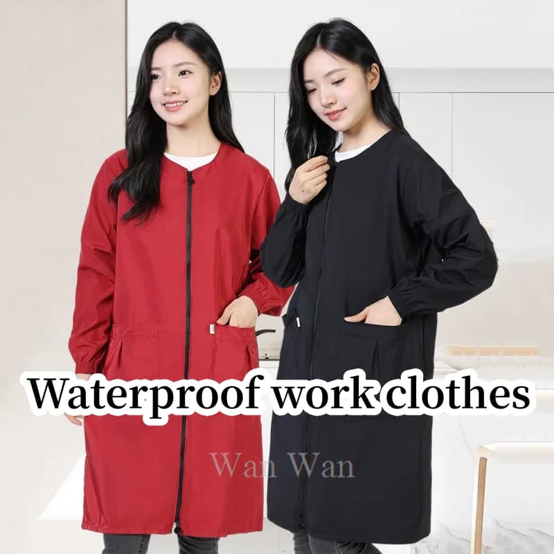 Vêtements de toilettage imperméables pour animaux de compagnie, uniforme d'animalerie, blouse anti-poils pour salon de coiffure, robe à manches