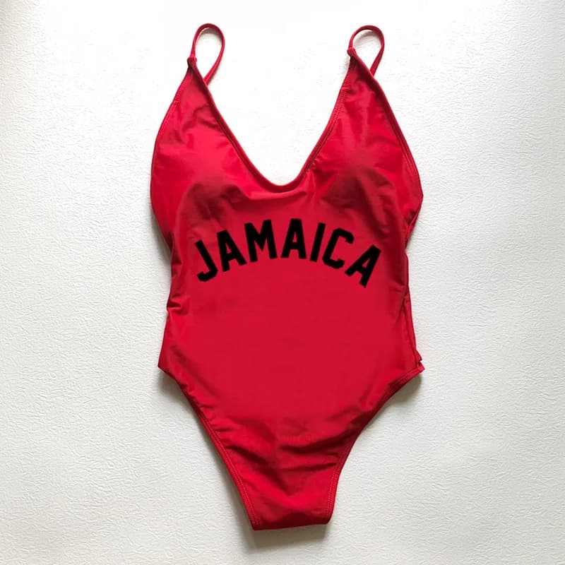 Maillots de bain femmes 2025 Sexy rembourré une pièce maillot de bain JAMAICA lettre maillot de bain femme monokini maillots de bain maillots de