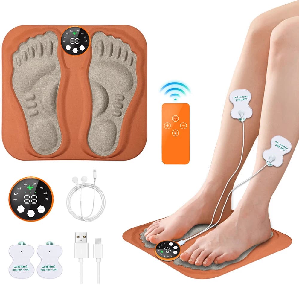 Coussin de Massage des pieds pliable 3D, avec tapis de Massage des mollets, 8 Modes, 29 niveaux de Relaxation musculaire, stimulateur intelligent
