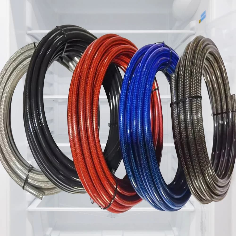 Tuyau de frein de moto en fil d'acier AN3, tissage, résistant à la pression, haute température, degré d'embrayage renforcé, tuyau d'huile,