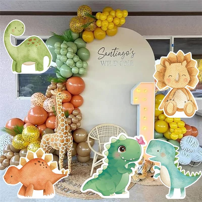 60/91cm thème dinosaure carton dinosaure fête d'anniversaire découpes KT conseil bricolage décor bébé douche Jungle Safari fête toile de fond