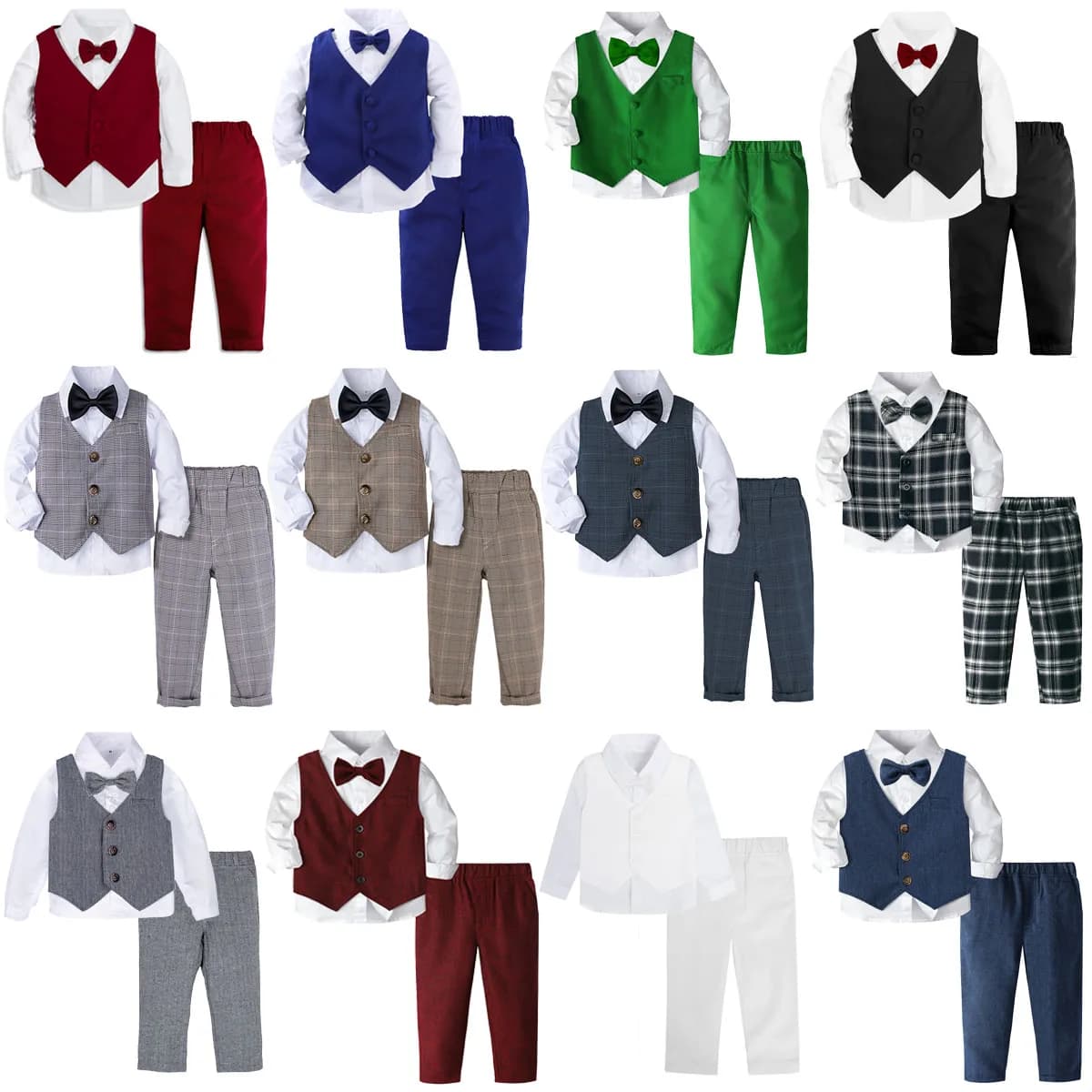 Ensemble de costumes pour bébés garçons, Blazer pour tout-petits, costumes de mariage pour nourrissons, tenue de baptême, smoking, ensembles de