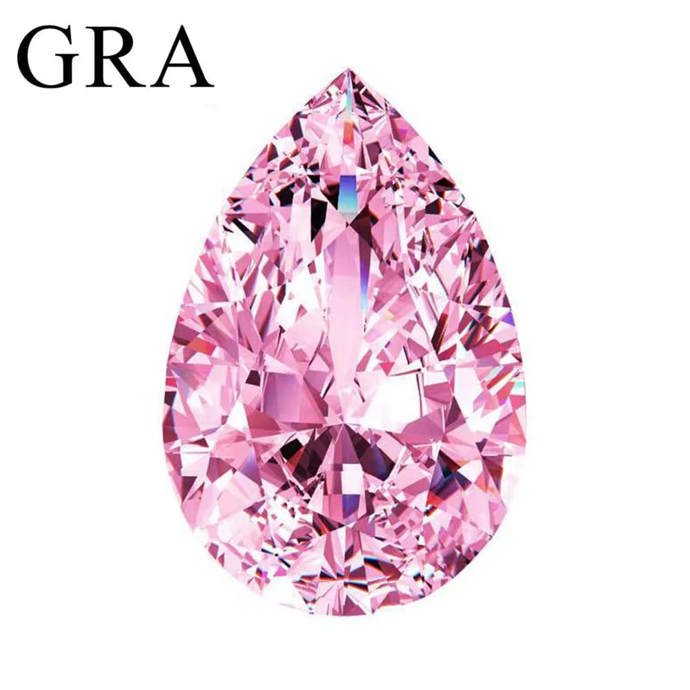 Pierres en vrac Moissanite de couleur rose VVS1 D, 0,5ct-5ct, testeur de diamant avec certificat GRA pour bricolage de bijoux fins