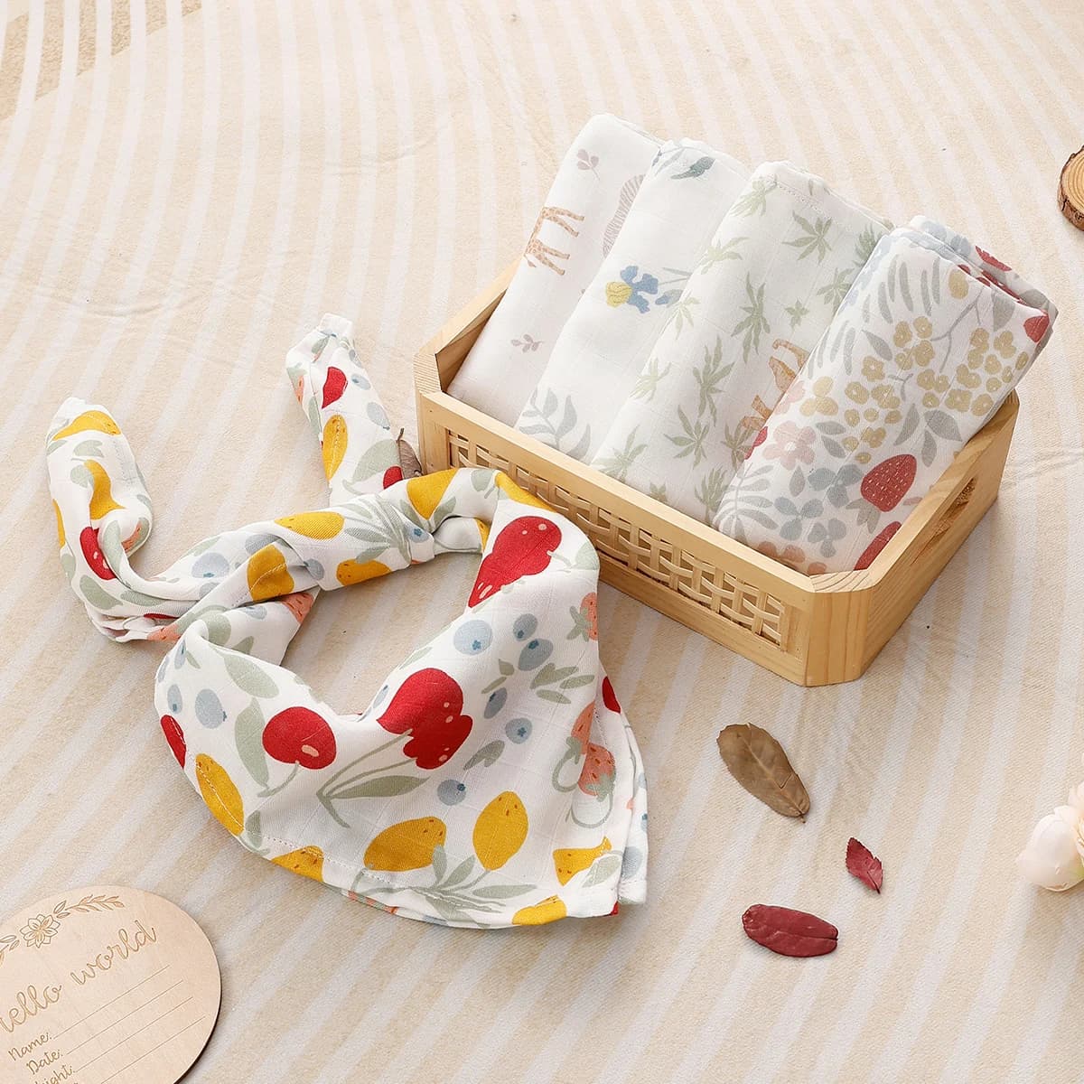 Kangobaby # Ma vie douce #   Nouveau 5 pièces Pack multi-fonctionnel bambou coton nouveau-né mousseline bavoir antibactérien bébé rot tissu