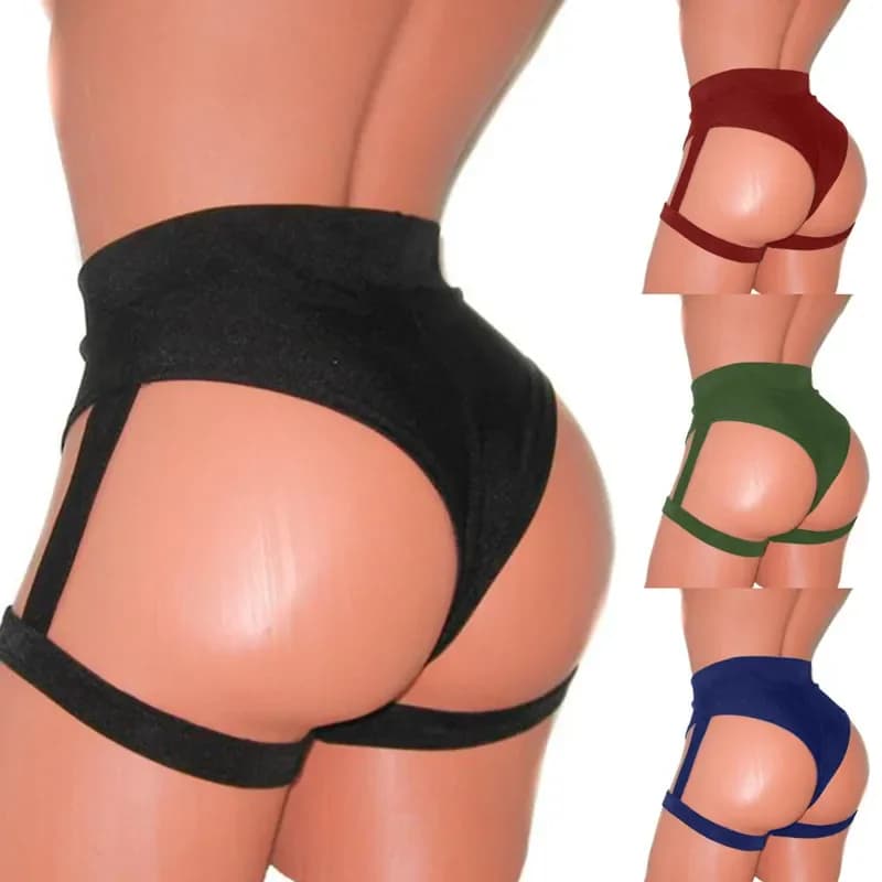 Femmes Sexy Goth Shorts anneau pôle danse court Femme de Bain vêtements pantalons avec jarretière jambe Club minceur pansement Ropa Mujer 2022