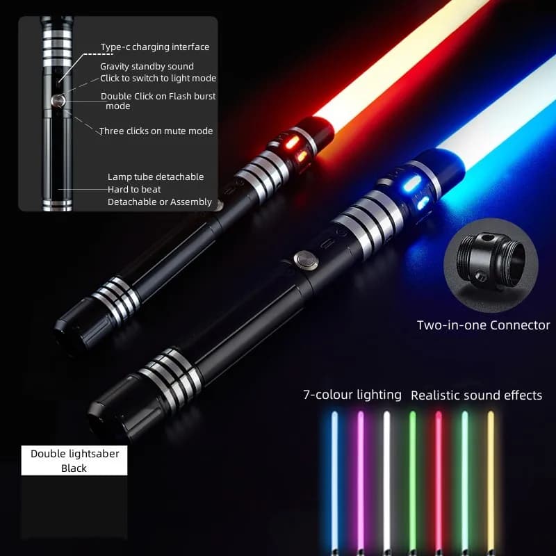 REikirc Version améliorée sabre Laser à détection de gravité 2 en 1 épée Laser en métal 7 couleurs jouet Rechargeable épées lumineuses de