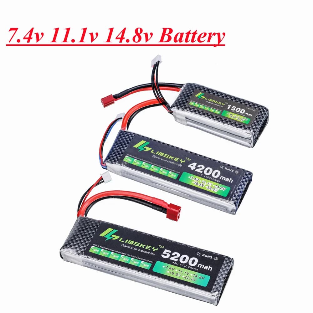 Batterie Lipo Fuchsia pour Voiture RC, Avion, Hélicoptère, 7.4V, 11.1V, 14.8V, 1500mAh, 2200mAh, 2800mAh, 3000mAh, 5200mAh, 6000mAh, 2s, 3s