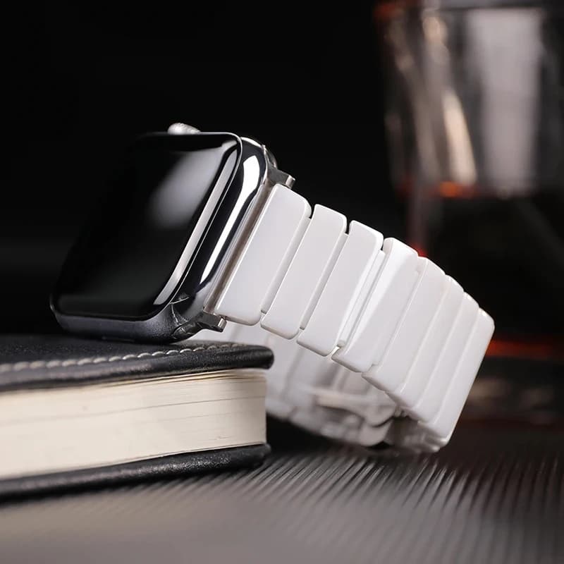 Bracelet en céramique pour Apple Watch, Bracelet à boucle papillon, Bracelet iWatch Series 10, 9, 8, 7, 6, 5, SE, Ultra 2, 49mm, 45mm, 46mm, 44mm,