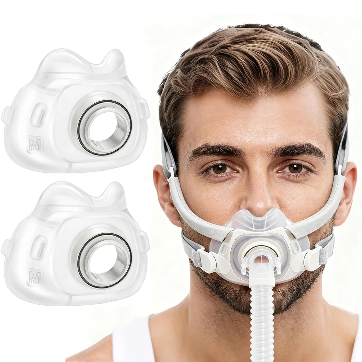 Masque facial CPAP 2/1 pièce pour appareil CPAP automatique AirFit F40, masque nasal pour apnée du sommeil, anti-ronflement, accessoires de