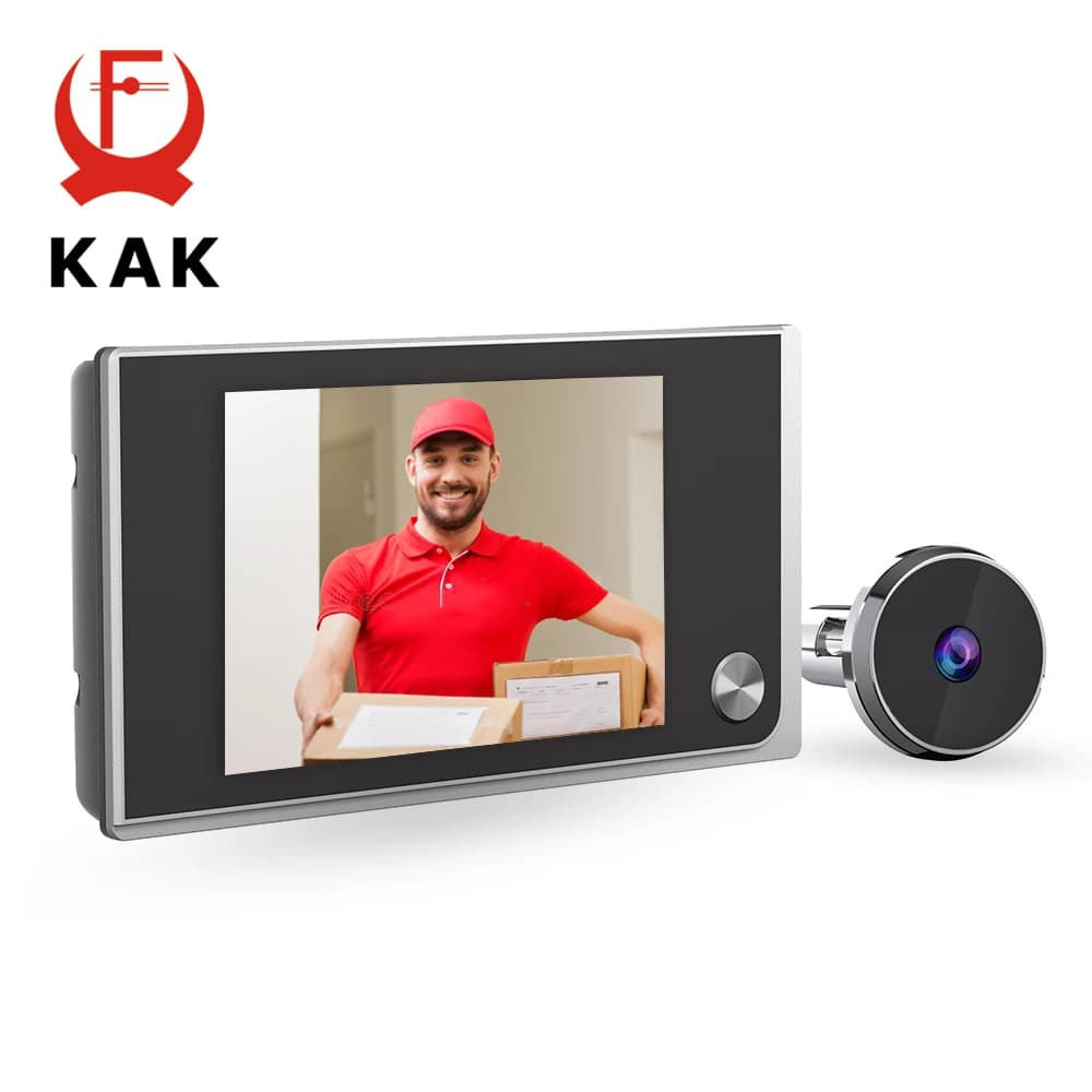 KAK – caméra de porte numérique 3.5 pouces, sonnette électronique, grand Angle 120 degrés, écran HD, système de sécurité domestique