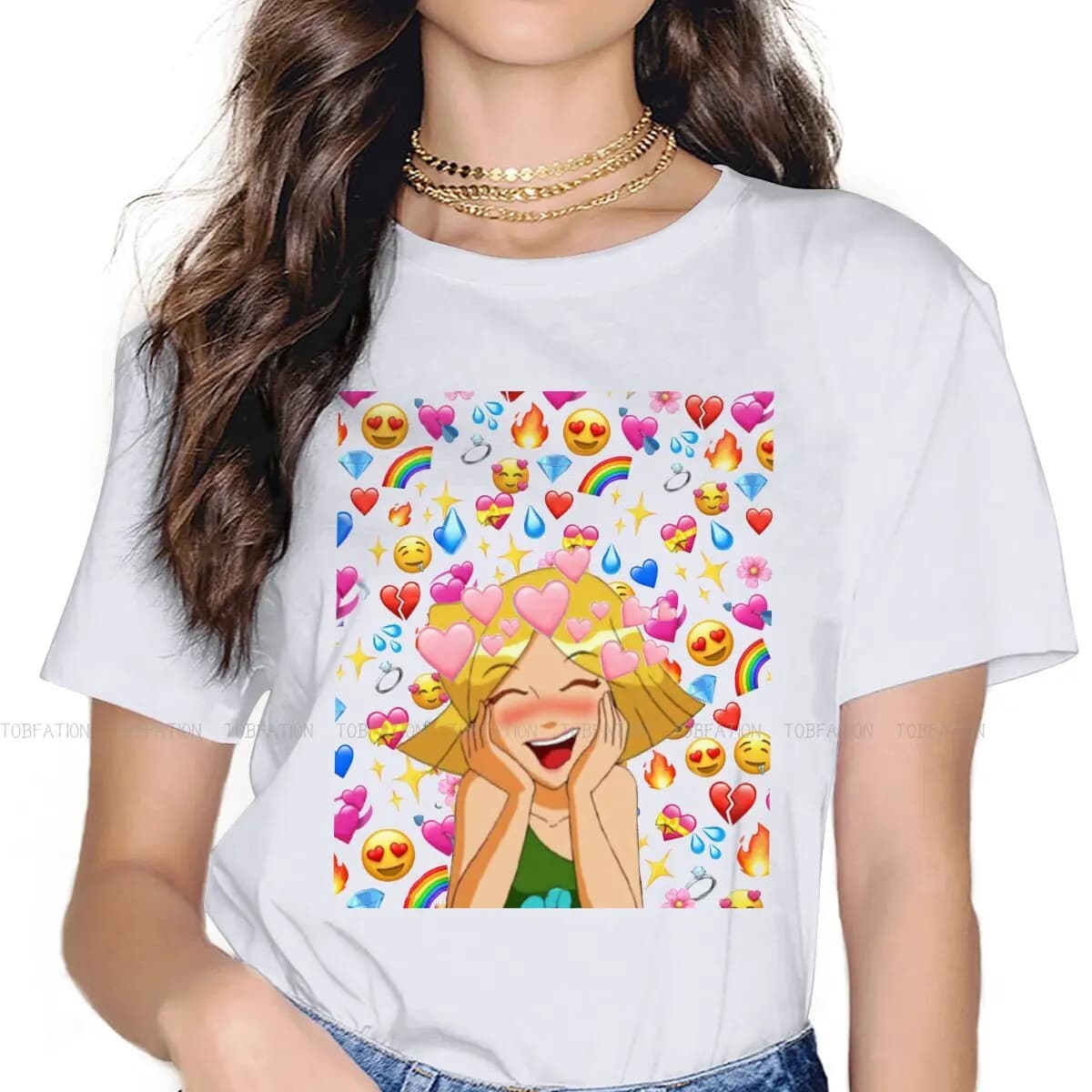 T-shirt dessin animé Totally Spies pour fille, streetwear créatif, t-shirt spécial décontracté, Everver Alex, Sam, 5XL
