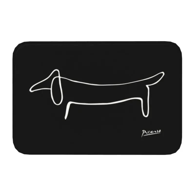 Pablo Picasso – tapis de porte d'entrée antidérapant, absorbant, pour l'extérieur, teckel, chien, morceau, illustration, paillasson, cuisine,