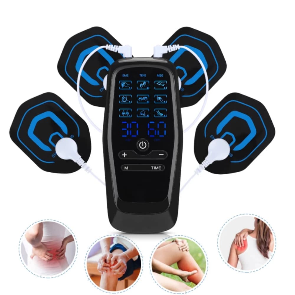 Stimulateur musculaire électrique, unité EMS et TENS, masseur d'impulsions pour le dos, le cou, les épaules, les articulations du genou, relaxation