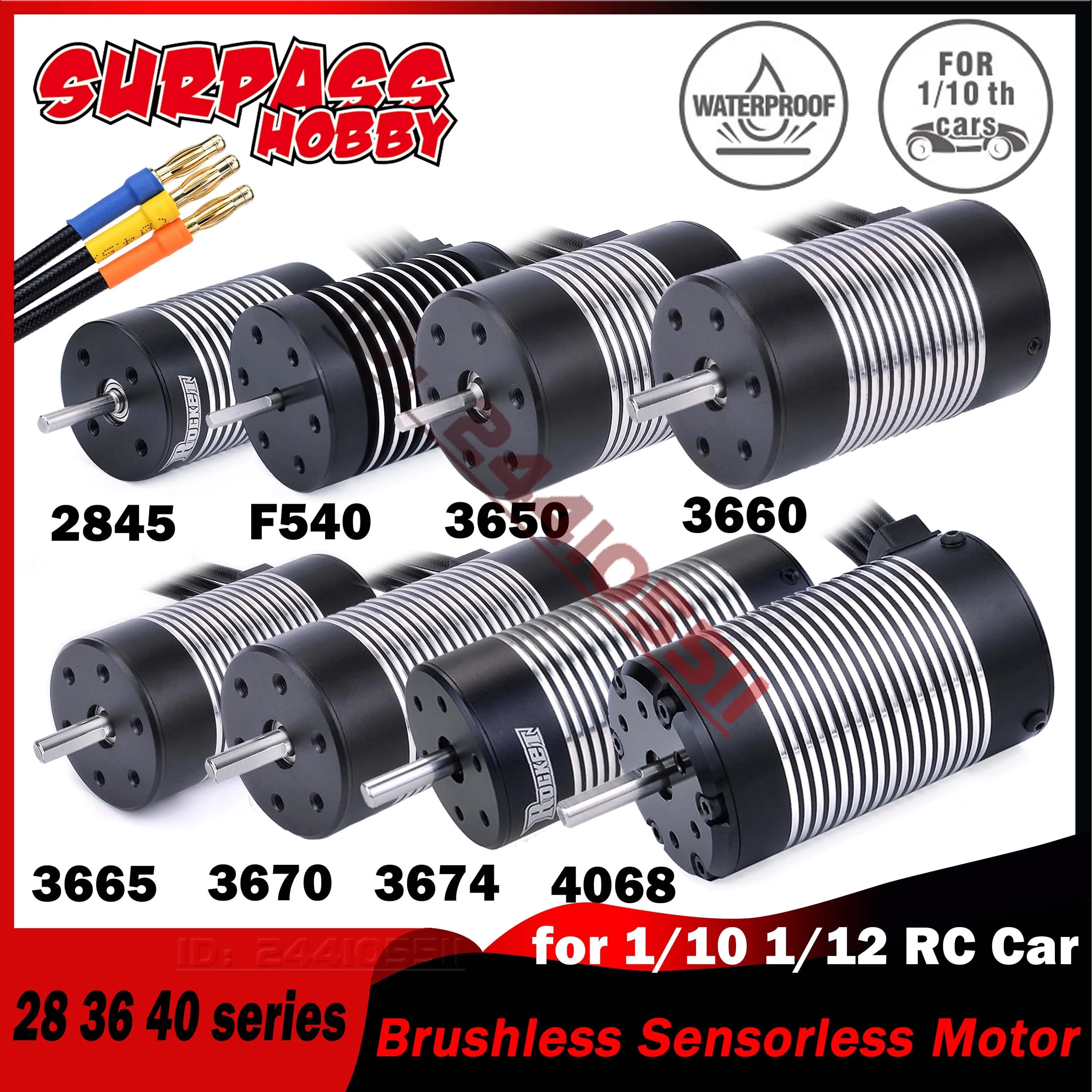 ROCKET-RC F540 2845 3650 3660 3665 3670 3674 4068 moteur sans balais étanche pour modèle de voiture RC 1/10 1/12 WLtoys 12428 10428 WPL
