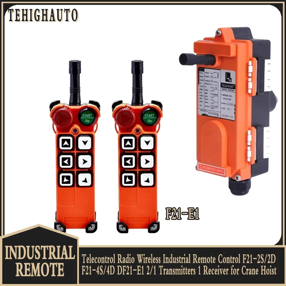 Télécommande industrielle sans fil F21-2S/4S/ese/ JO/4D 1/2 émetteurs 1 récepteur palan électrique commutateurs sans fil