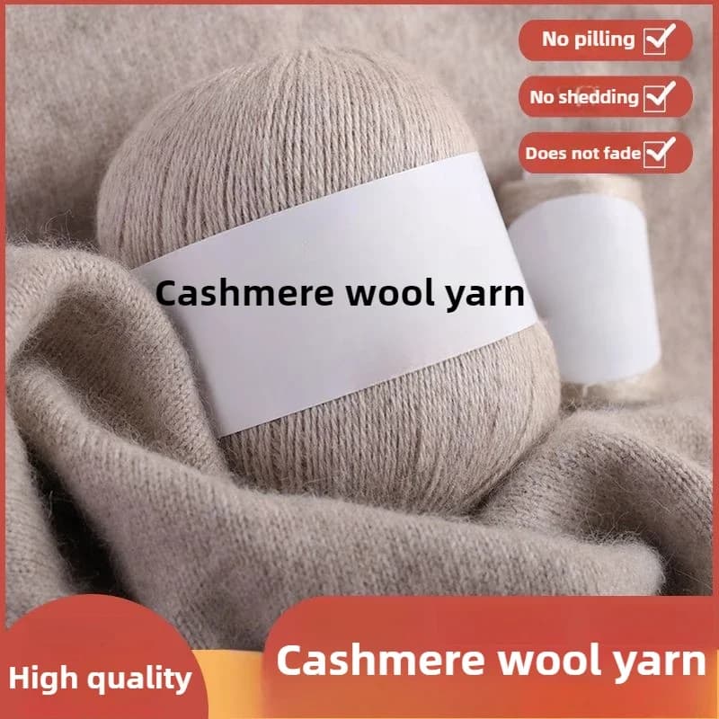 Fil de laine en cachemire pur pour pull ou écharpe, optique moyenne d'hiver, fil intérieur yoCrochet chaud, 3 plis, 100% g, ogo 100