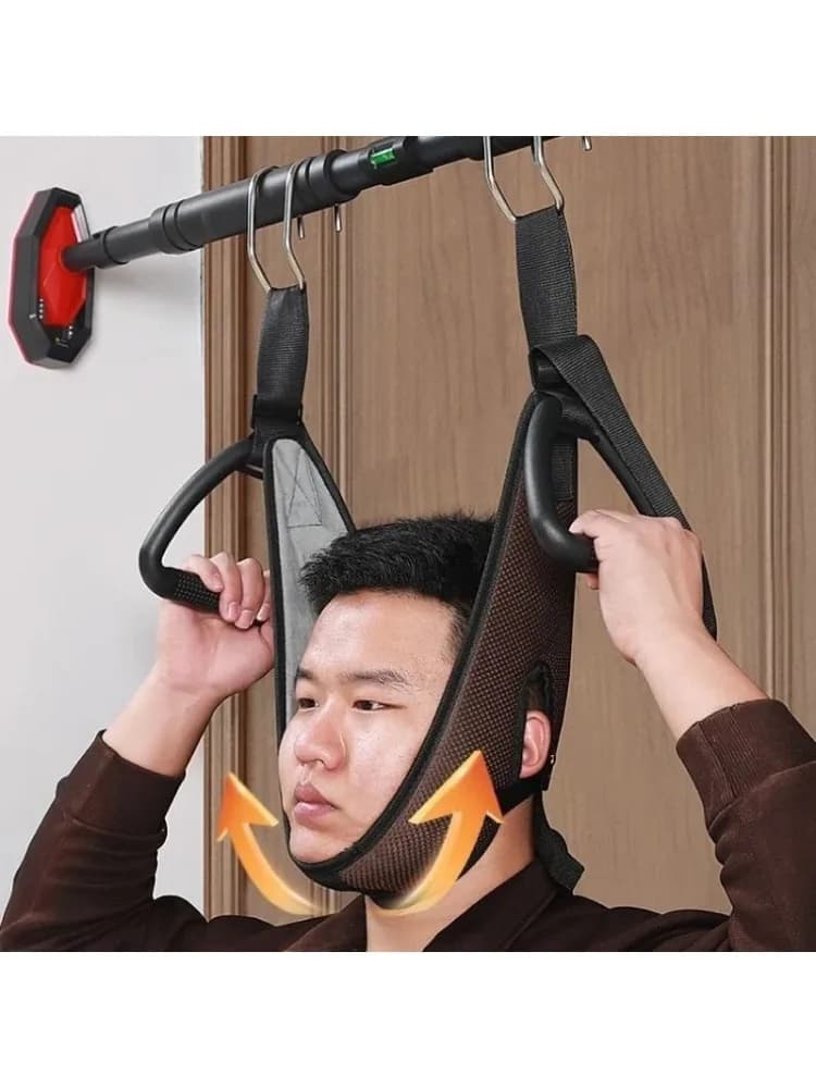 Suspension du cou dispositif d'étirement du cou ceinture de Traction cervicale sangle barre horizontale cervicale Suspension ceinture de Traction
